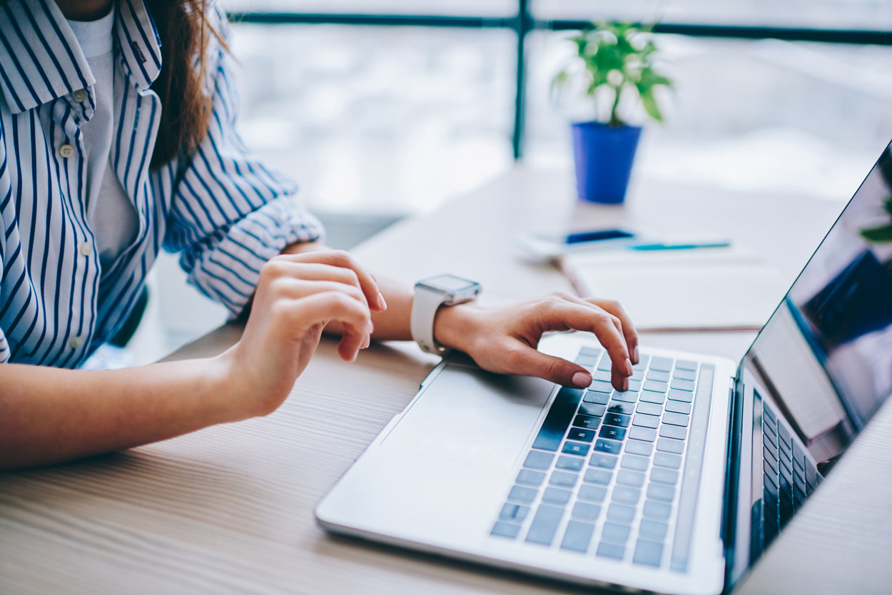 female being tutored online