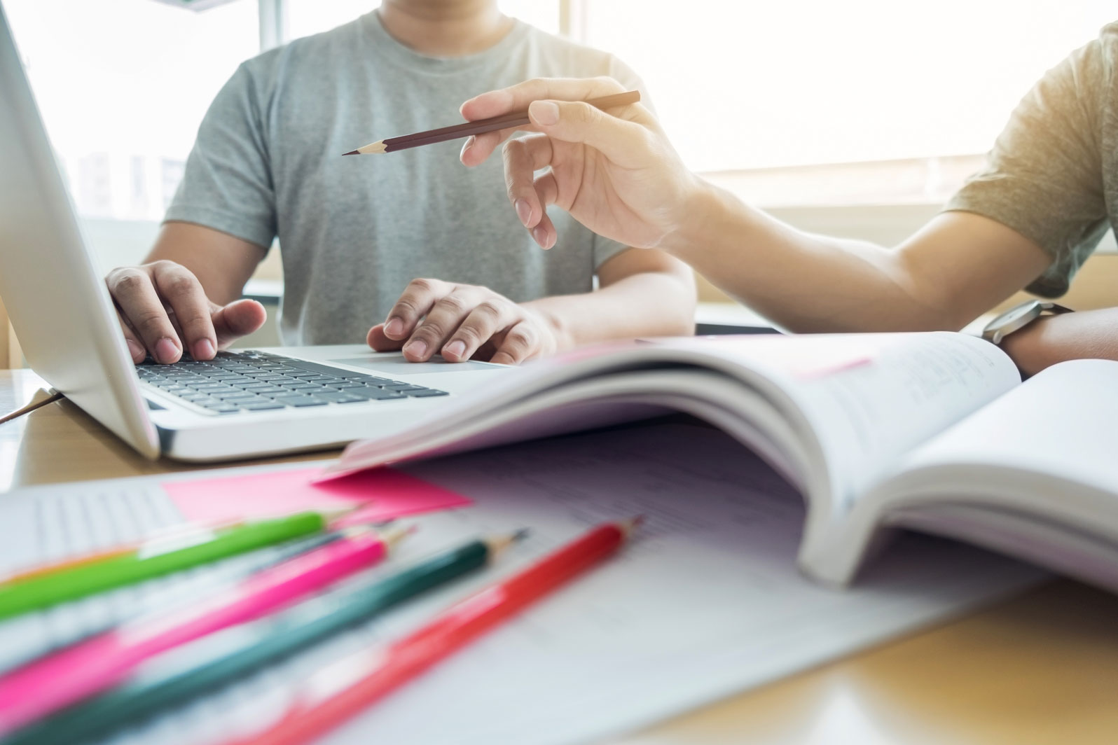 tutor with student